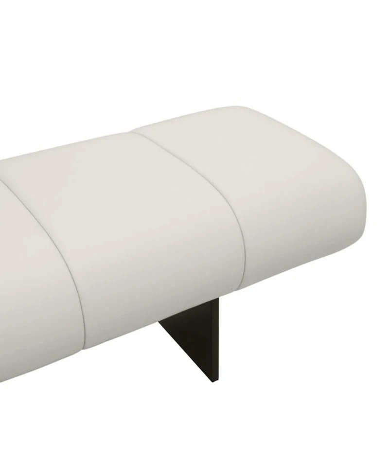 Karol Performance Vegan Leather Bench in Cream