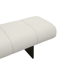 Karol Performance Vegan Leather Bench in Cream