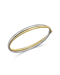 Alberto Amati 14K White & Yellow Gold Double Row Bangle Bracelet