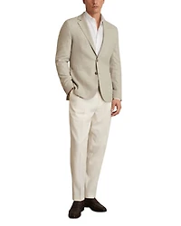 Textured Notch Lapel Blazer