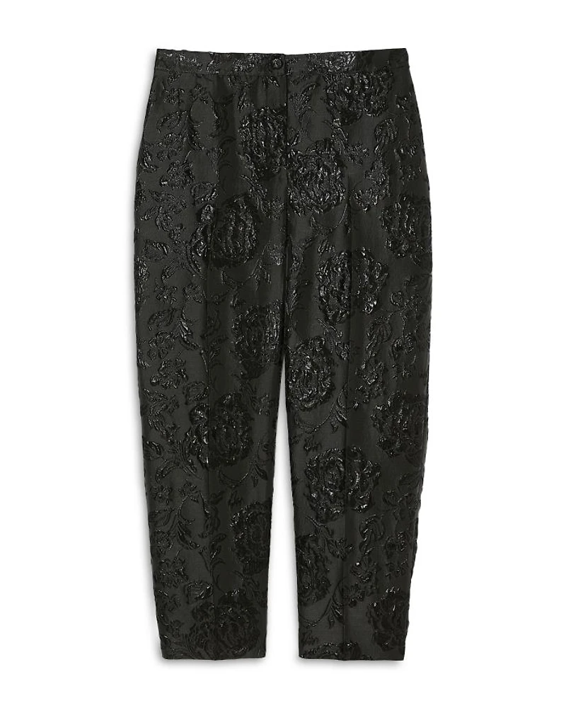 Demetra Floral Jacquard Pants