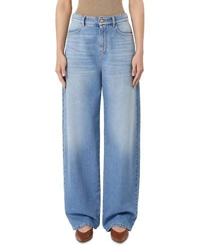 Mid Rise Oversized Jeans Light Blue