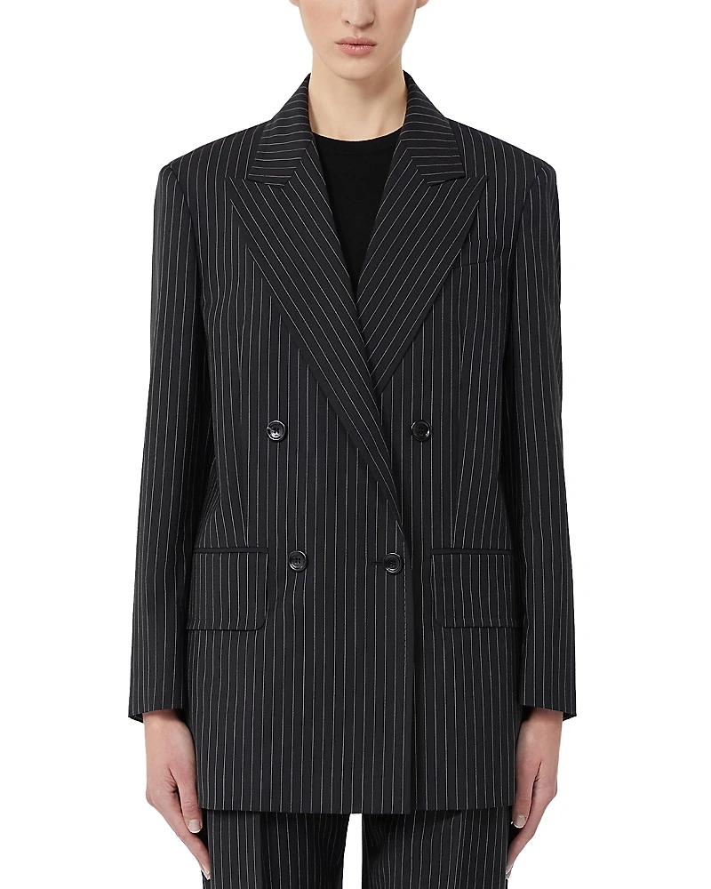 Max Mara Wool Pinstriped Blazer