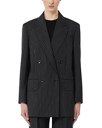 Max Mara Wool Pinstriped Blazer