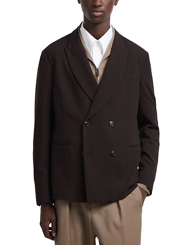 Double Breasted Peak Lapel Blazer
