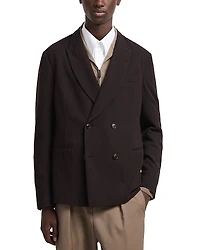 Emporio Armani Double Breasted Peak Lapel Blazer