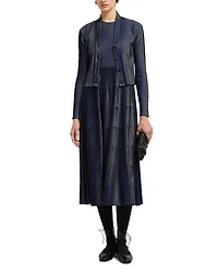 Bicolor Ribbed Striped Midi Dress