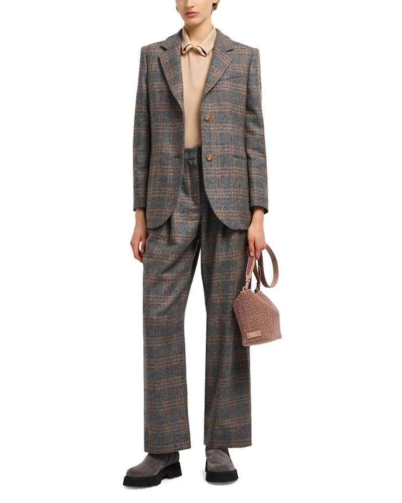 Icon Checkered Wool Blazer