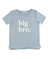 oh baby! Boys' Cotton Slub Raw Edge big bro Tee