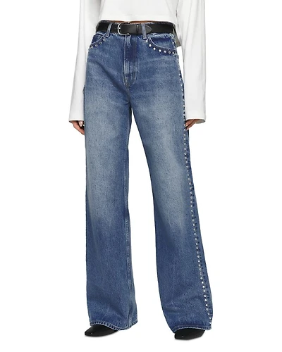 Cary High Rise Slouchy Jeans Chesapeake Studded