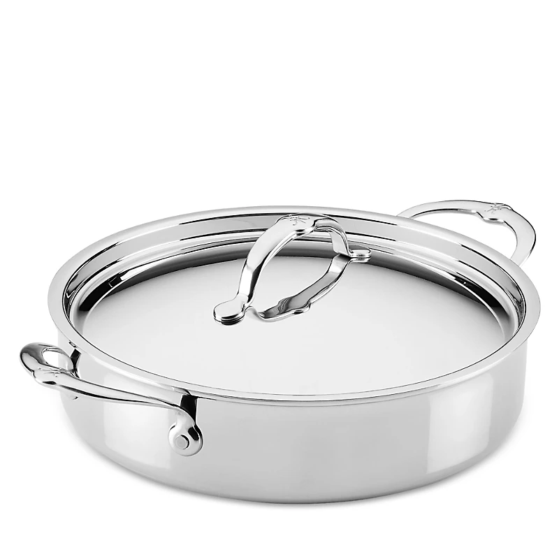 Hestan ProBond Luxe 3.5 Quart Professional Clad Stainless Steel Sauteuse Braiser with Lid