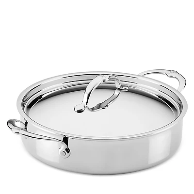 Hestan ProBond Luxe 3.5 Quart Professional Clad Stainless Steel Sauteuse Braiser with Lid