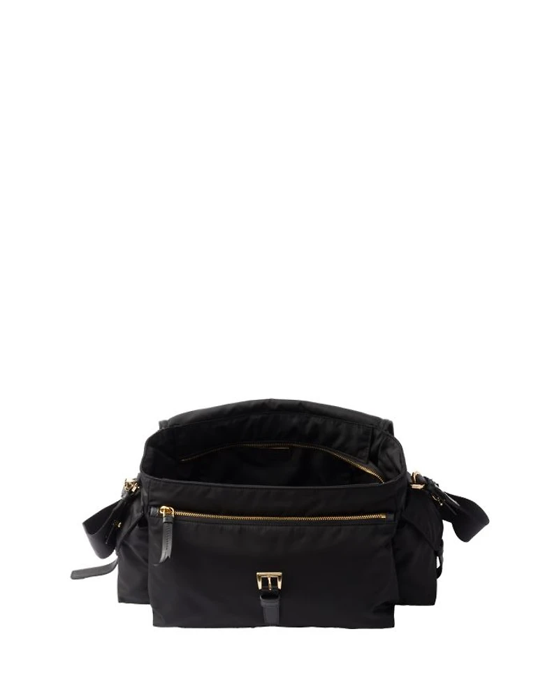 Explore Large Re-Nylon Shoulder Bag With Flap