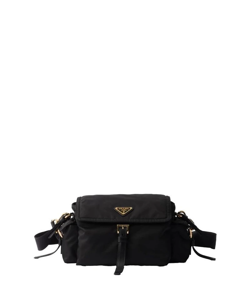 Explore Medium Re-Nylon Shoulder Bag With Flap