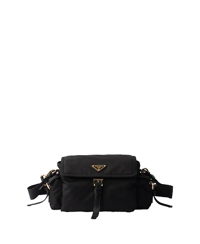 Explore Medium Re-Nylon Shoulder Bag With Flap