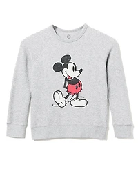 Junk Food Clothing Unisex Classic Mickey Raglan Fleece Sweatshirt - Little Kid, Big Kid