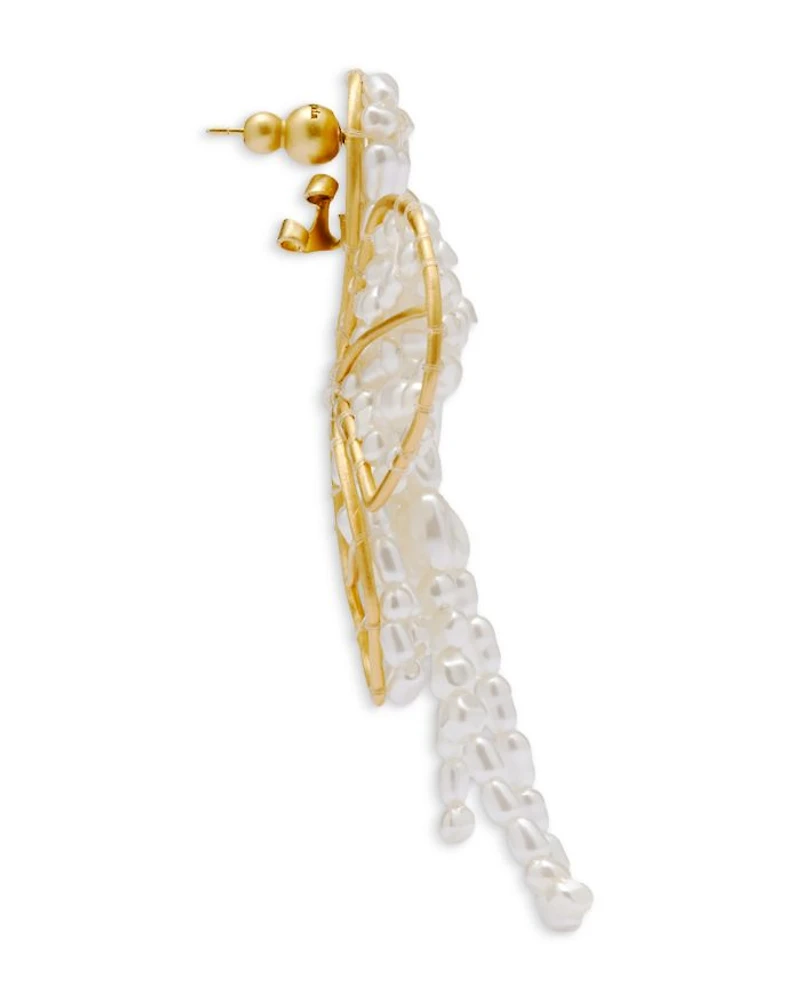Amina Imitation Pearl Flower Statement Earrings