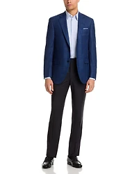 Flynn Textured Tonal Plaid Wool Regular Fit Sportcoat