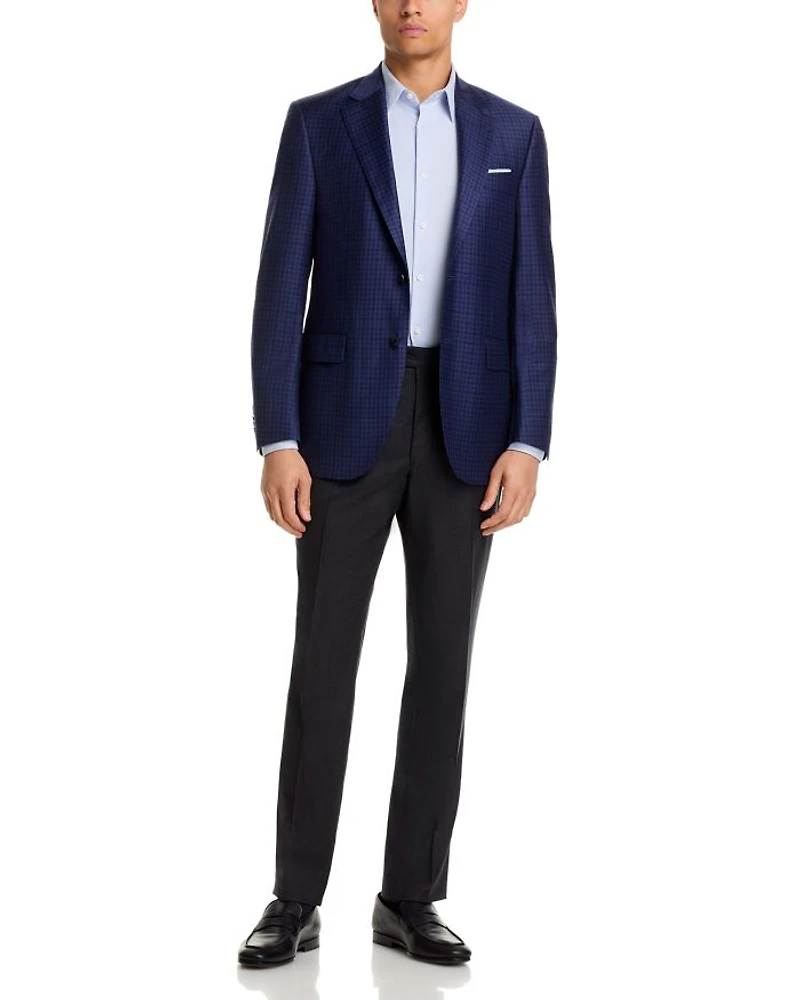 Flynn Checkered Wool Regular Fit Sportscoat