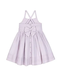Girls' Heirloom Organic Sleeveless Special Occasion Sundress with Bow Back Detail and Embroidery - Little Kid, Big Kid