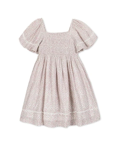 Hope & Henry Girls' Organic Smocked Bell Sleeve Dress - Little Kid, Big Kid