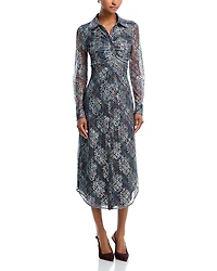 Ramy Brook Wyatt Plaid Button Front Midi Dress