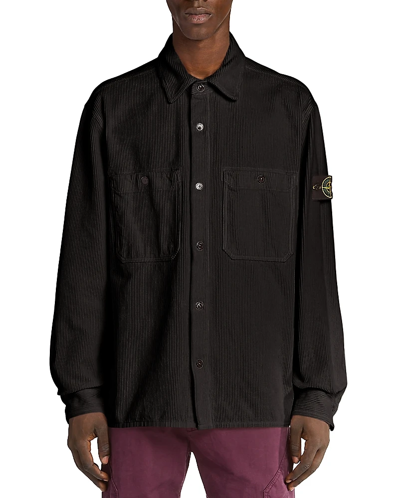 Stone Island Corduroy Snap Front Shirt