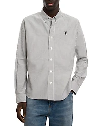 Ami Button Down Collar Logo Shirt