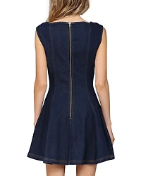 Panelled Fit & Flare Cap Sleeve Dress