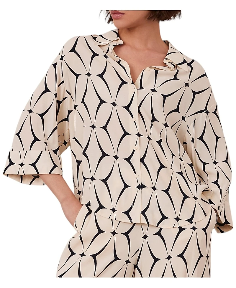 Mint Velvet Women's Geo Print Resort Shirt