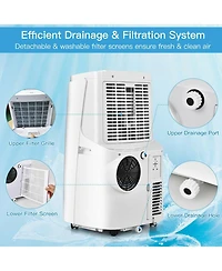 9000BTU Portable Air Conditioner 3-in-1 Air Cooler Fan Dehumidifier w/ Remote