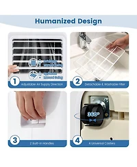 6000 BTU (9000 BTU ASHAR) Portable Air Conditioner 3-in-1 AC Unit with Cool Dehum Fan Sleep Mode