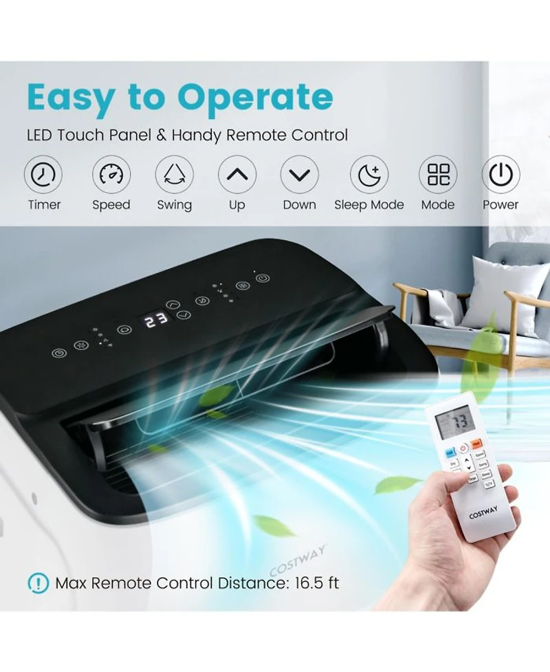 13,000 BTU Portable Air Conditioner with Cool, Fan, Heat & Dehumidifier