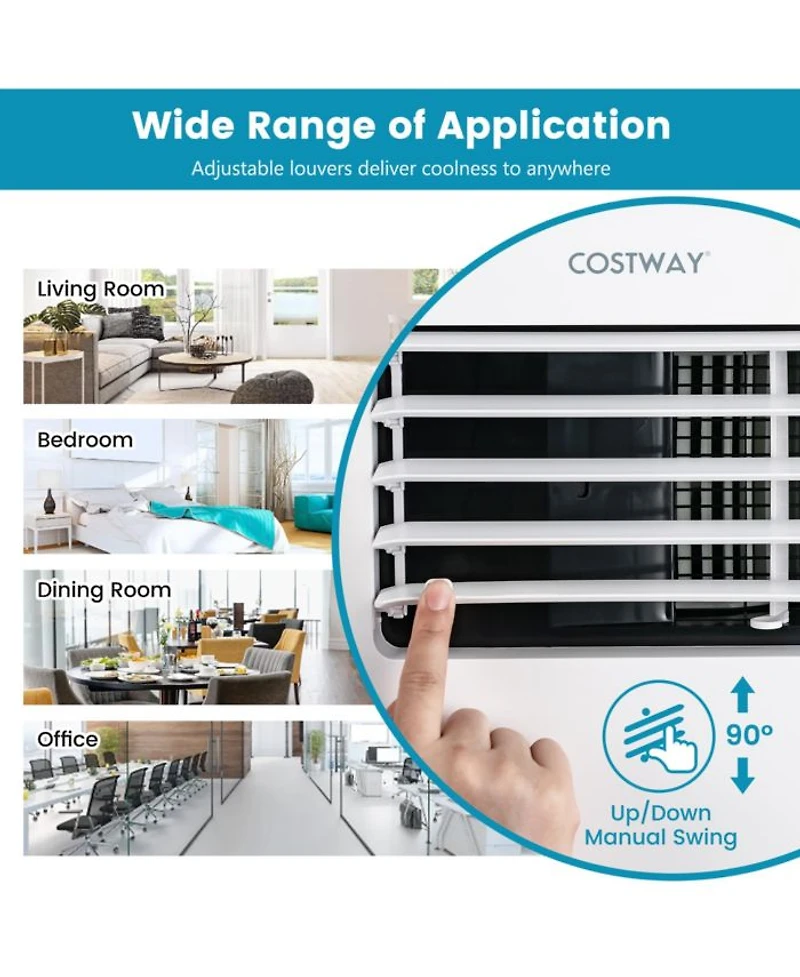 8000 BTU Portable Air Conditioner 3-in-1 AC Unit with Cool Fan Dehum Sleep Mode