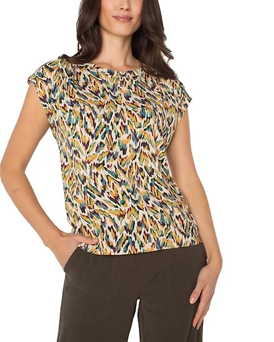 Cap Sleeve Boatneck Top