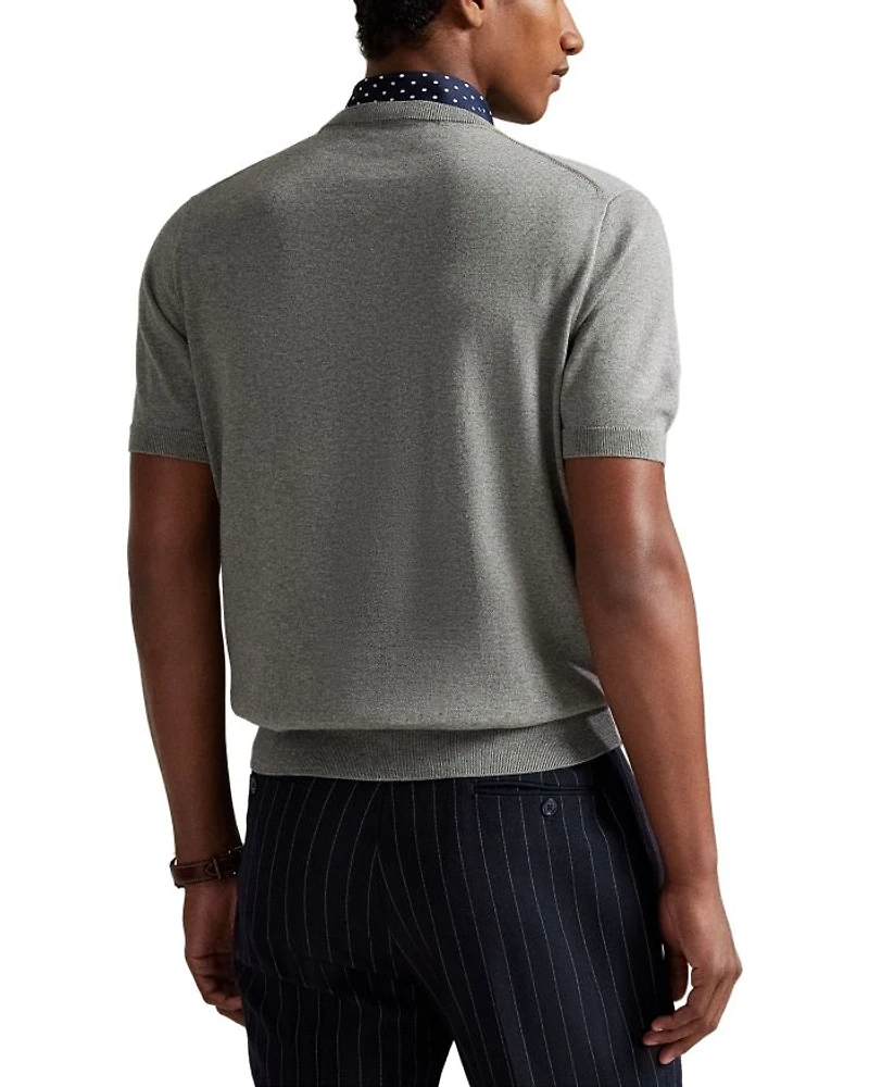 Cotton Crewneck Short Sleeve Sweater
