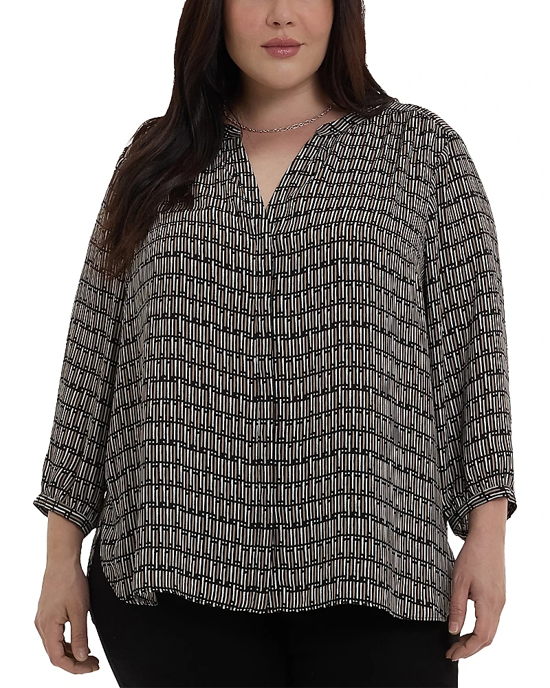 Nydj Plus Pintuck Blouse