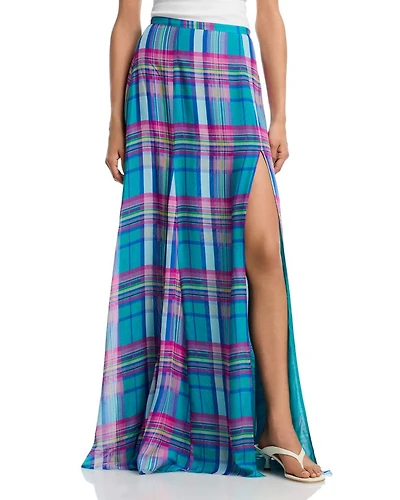 Patricia Plaid Full Maxi Skirt