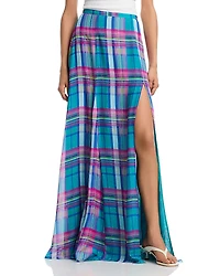 L'Agence Patricia Plaid Full Maxi Skirt