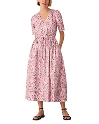 Leopard Print Cotton Midi Dress