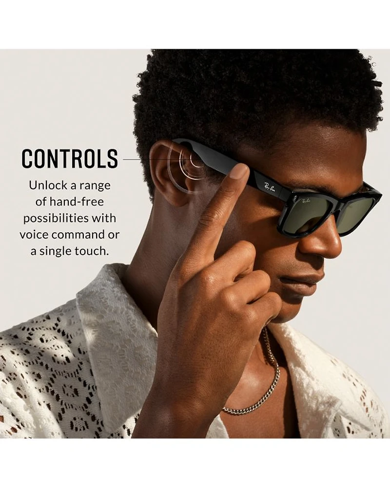Meta Wayfarer Square AI Glasses, 50mm