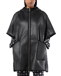 Marina Rinaldi Faux Shearling Reversible Coat