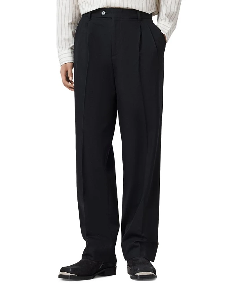 Tallis Pleated Straight Fit Pants