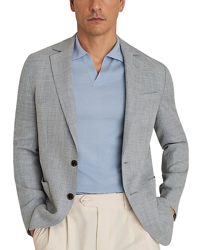 Reiss Aphrodite Regular Fit Textured Jersey Knit Blazer