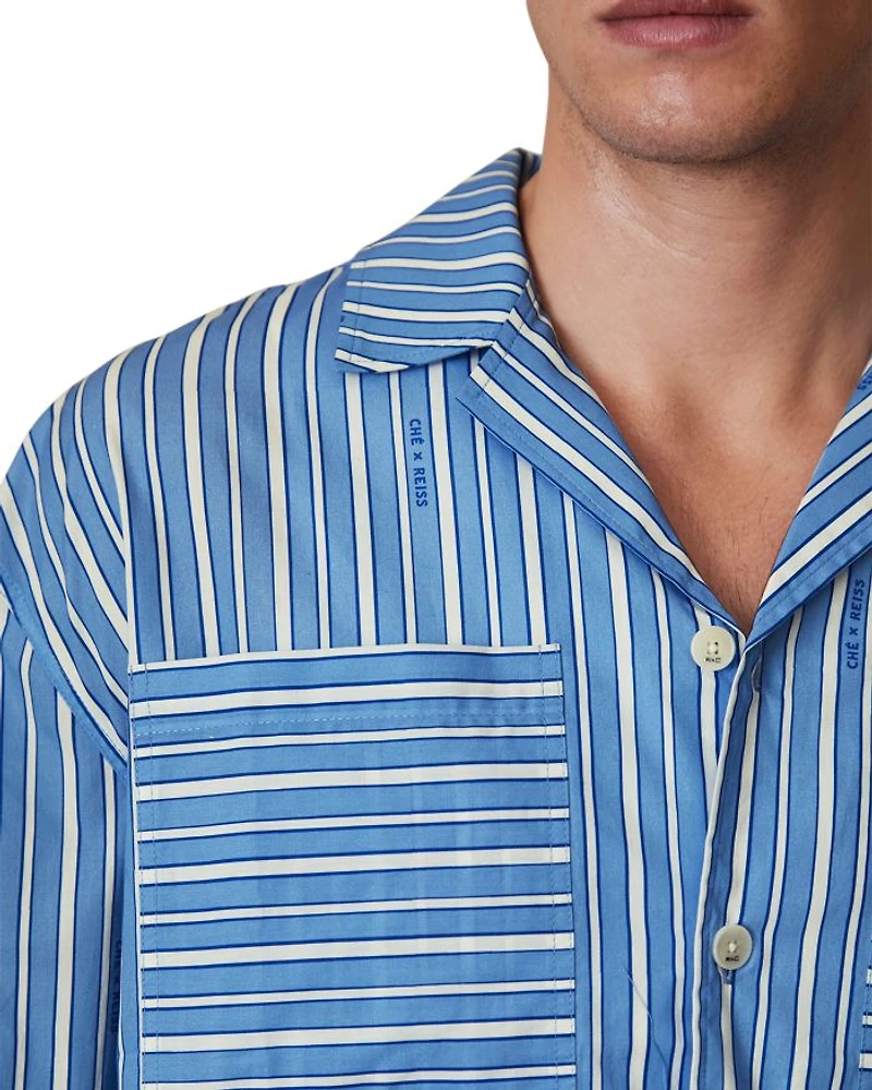 x CHÉ Fonta Regular Fit Striped Poplin Shirt