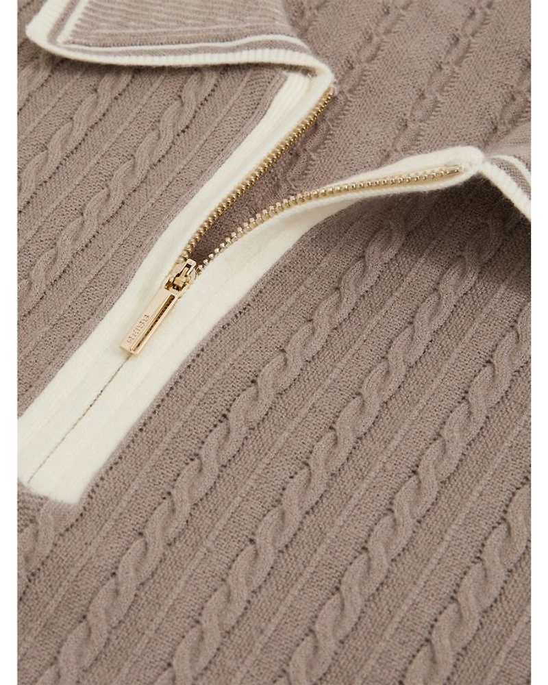 Jarvis Cable Knit Polo Shirt