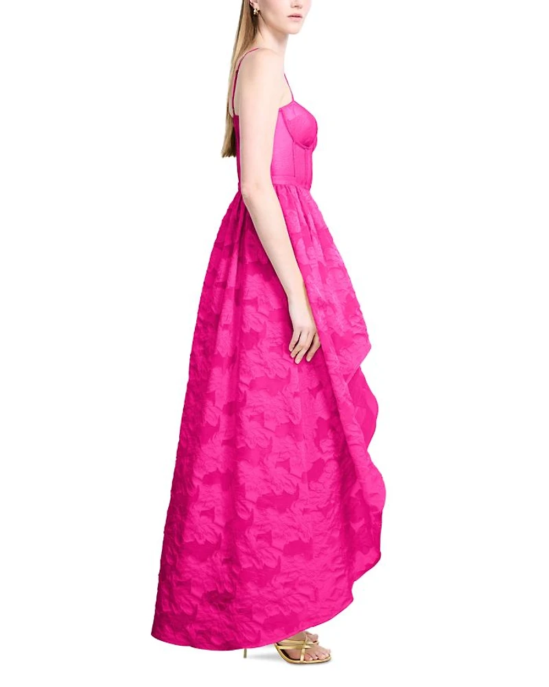 High Low Organza Tulle Gown