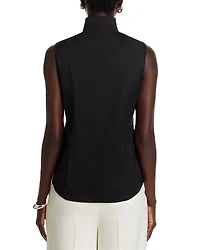 Sleeveless Mandarin Collar Shirt