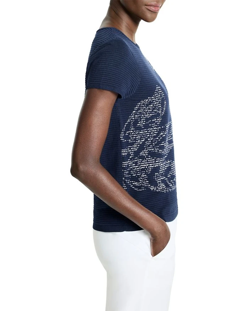 Midnight Garden Short Sleeve Sweater