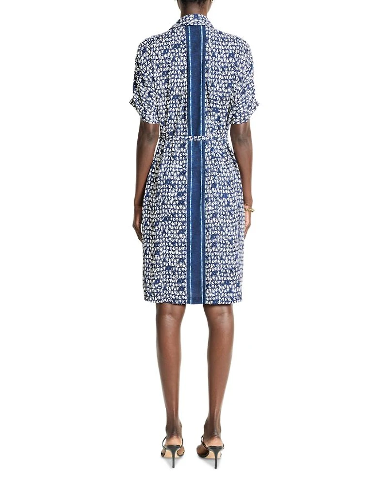 Etched Angles Belted Devon Dress